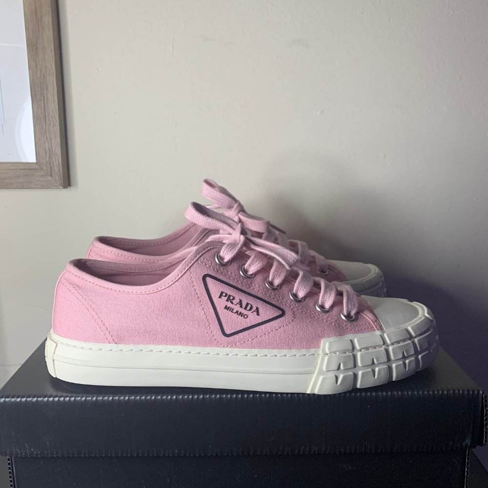 PRADA canvas sneakers